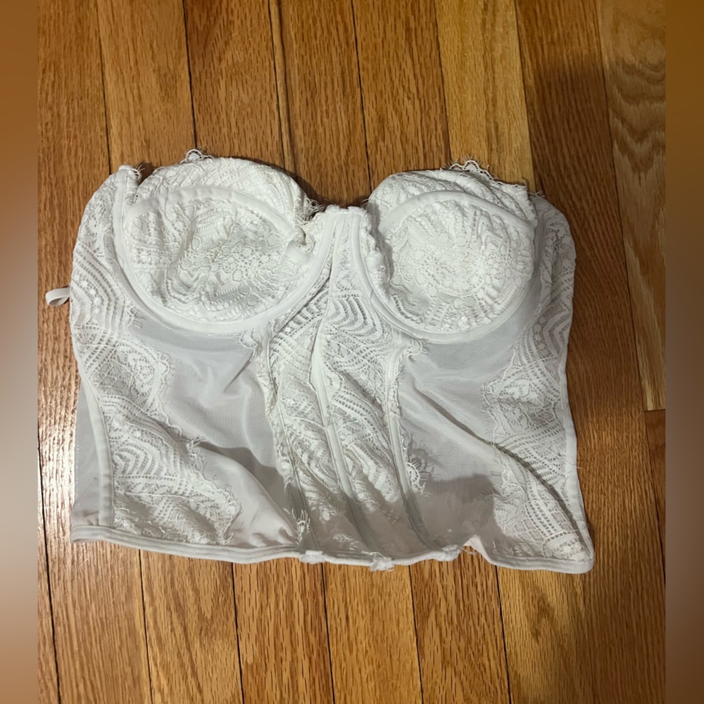 Garage White Lace Bra Top